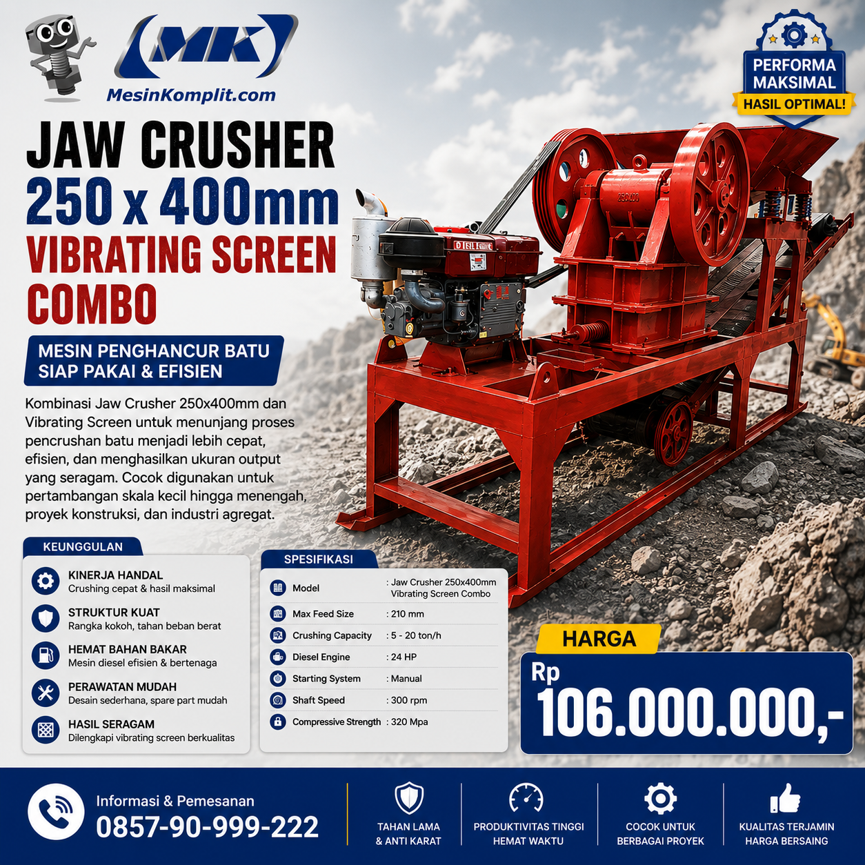 Jaw Crusher Screen Combo ...